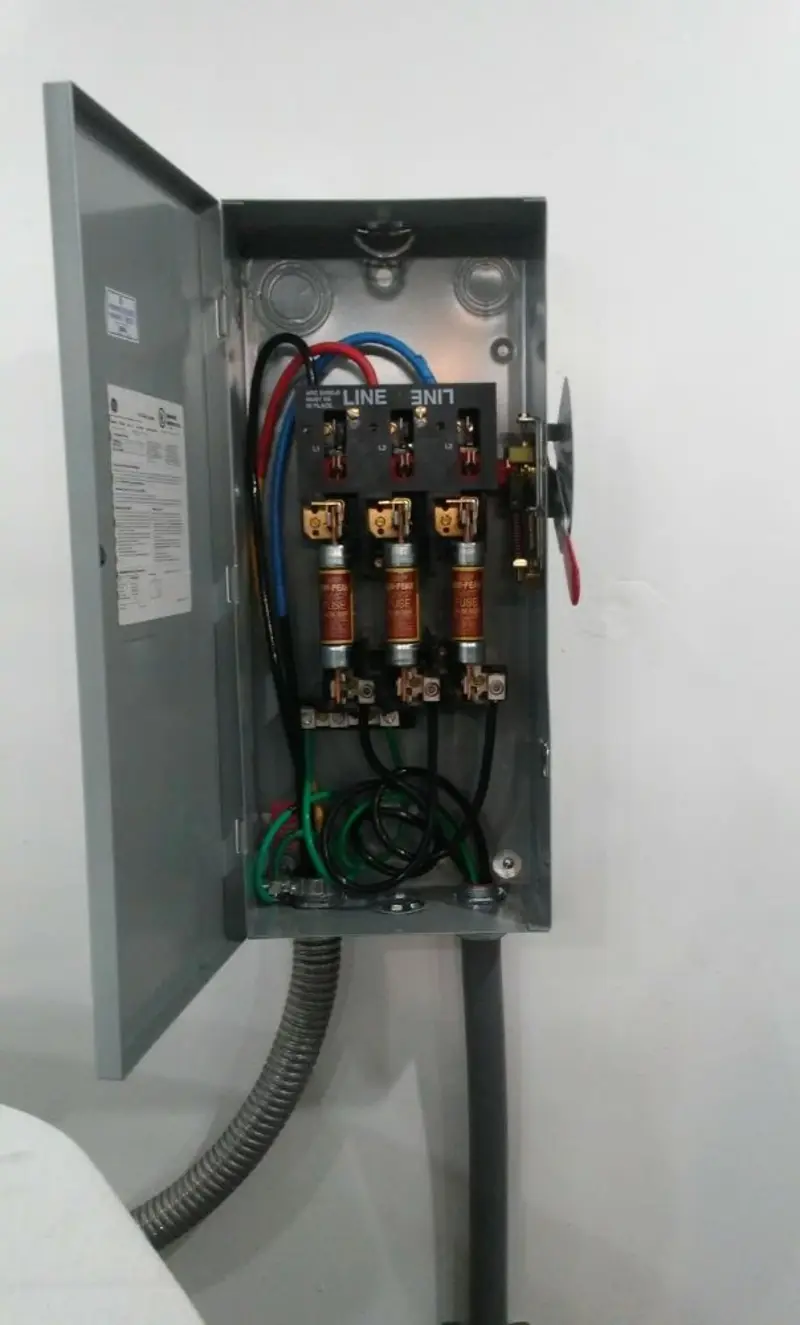 Three-phase disconnect switch installed for Electrical Wiring & Rewiring in Metter