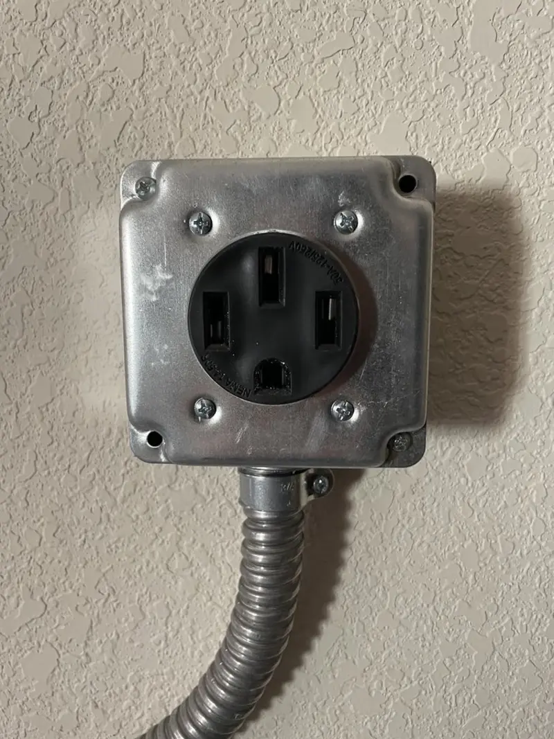 NEMA 14-50 outlet installed for Electrical Panel Upgrade in Metter